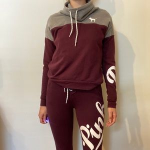 VS Pink Funnel Neck Sweatshirt